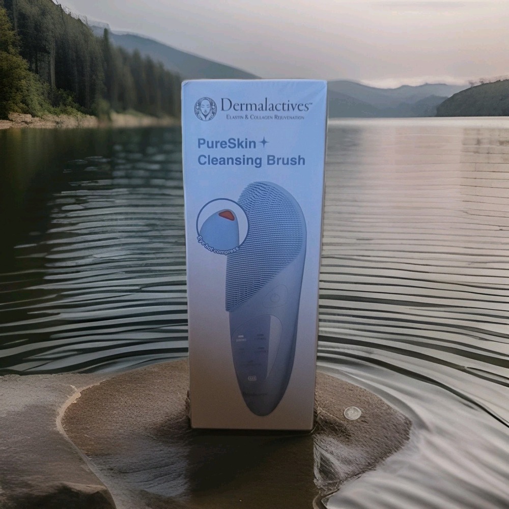 Dermalactives PureSkin+ Electric Facial Brush Soft Silicone USB Waterproof
